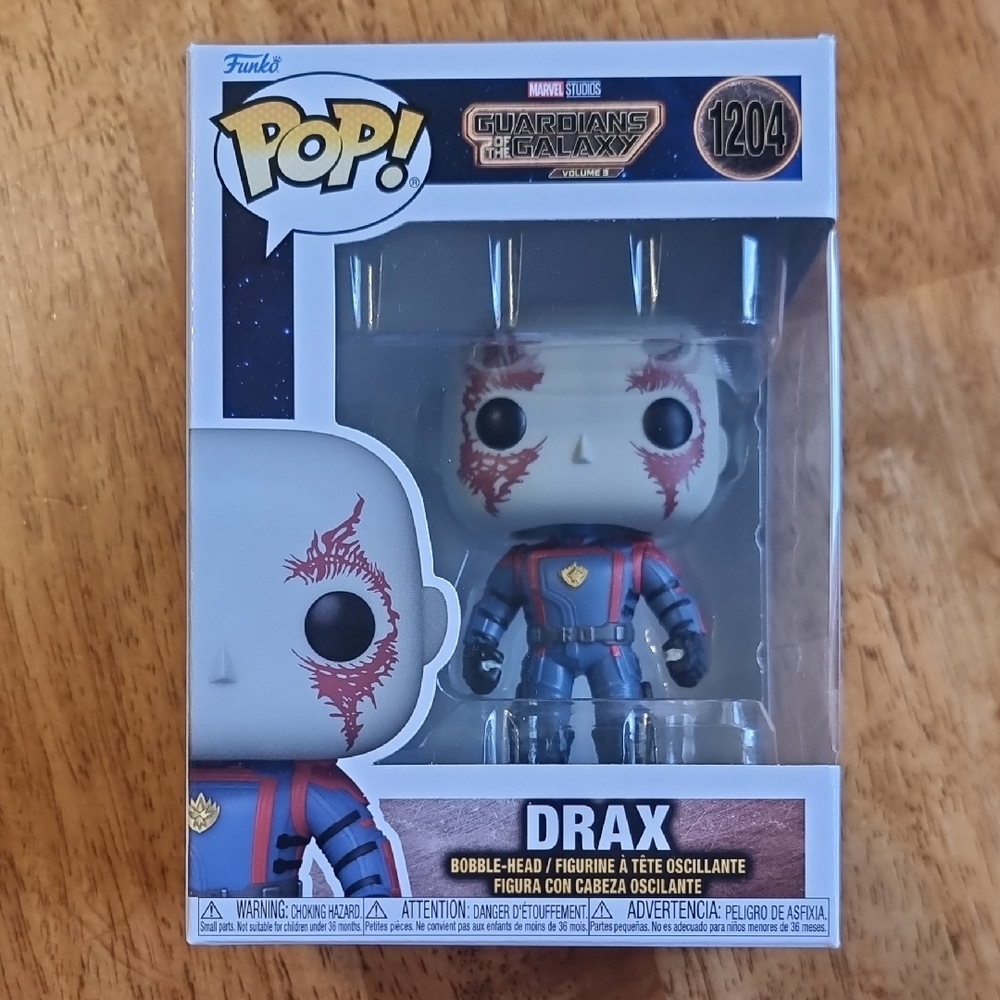 Funko Pop! Guardians Of The Galaxy Drax Bobble-Head #1204 Red and Blue Design